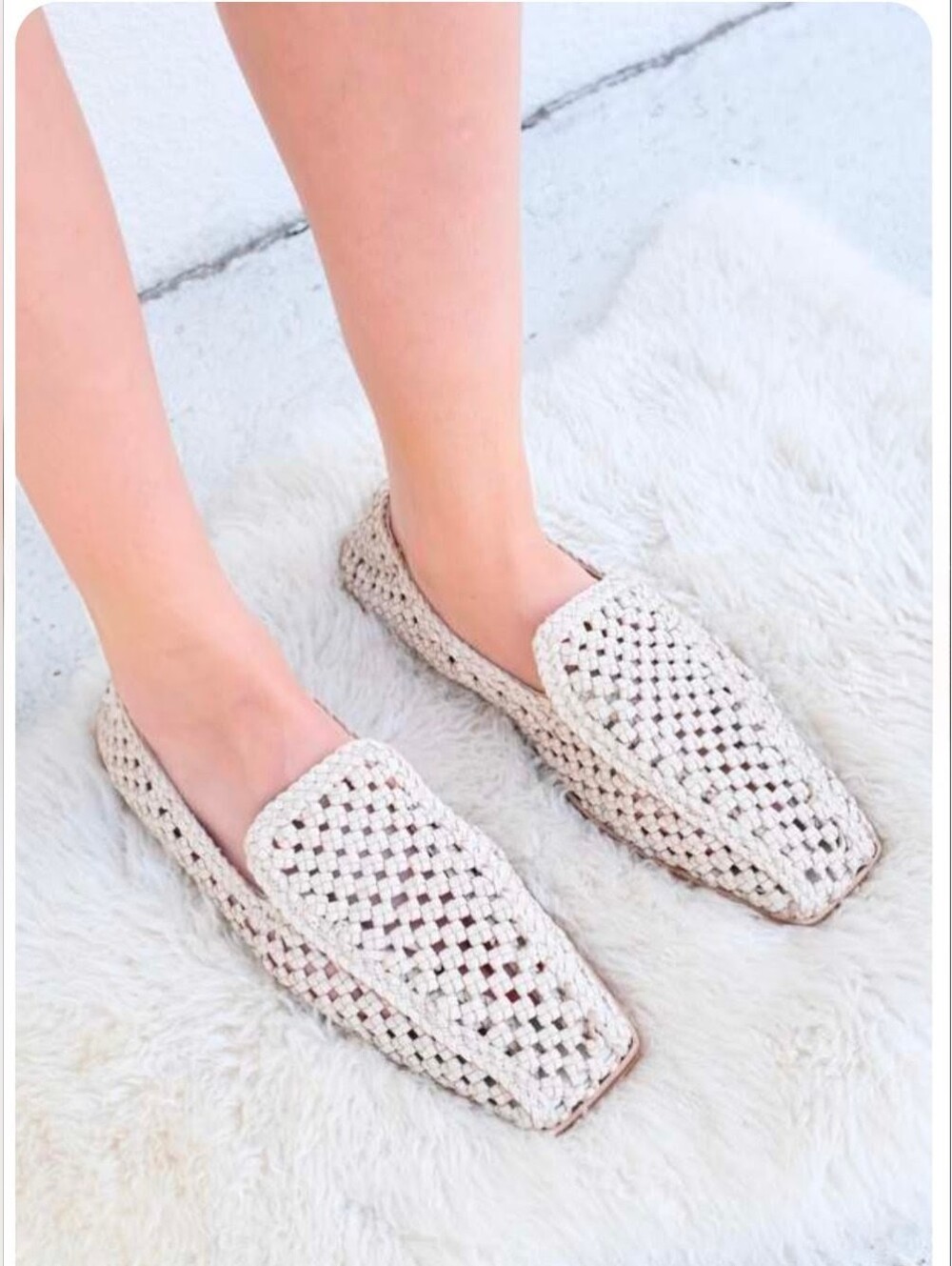 ST. AGNI • MACRAME LOAFER - ECRU